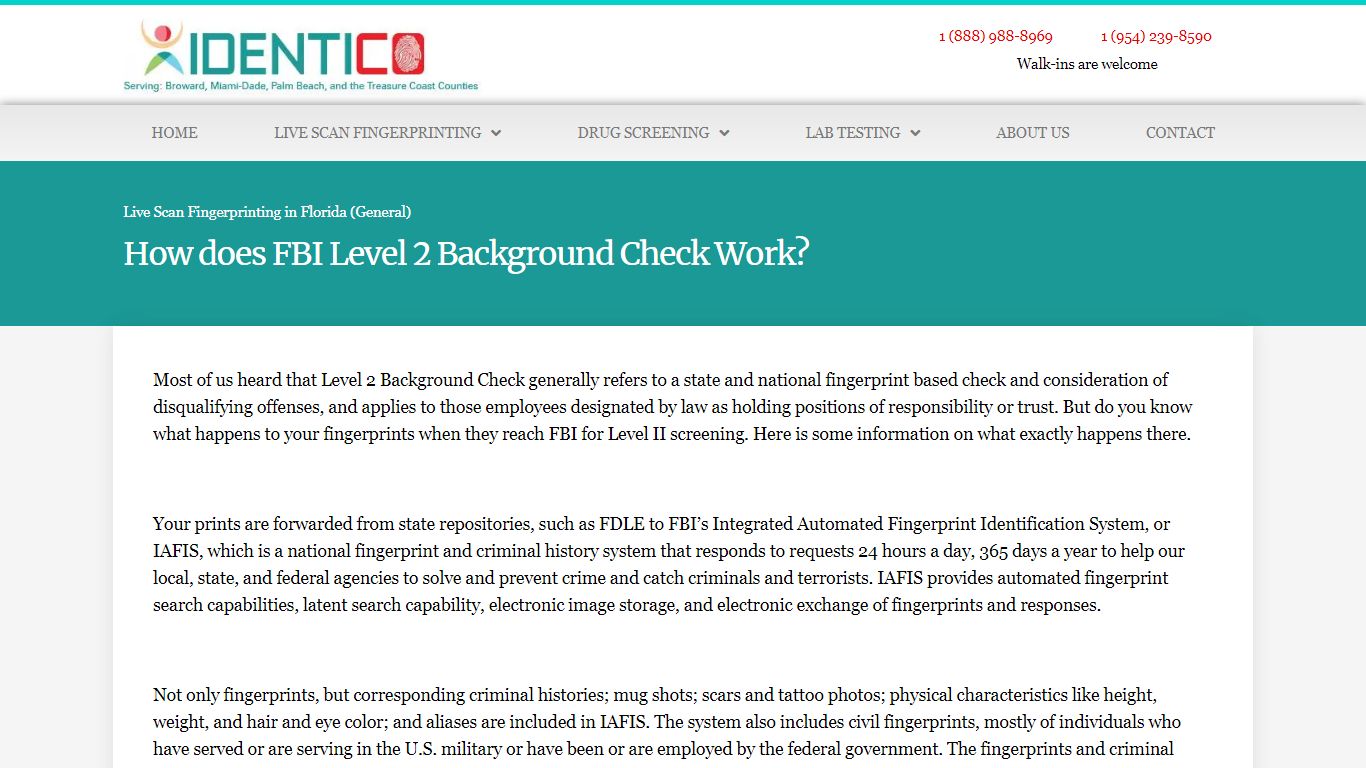 How does FBI Level 2 Background Check Work? | IDENTICO