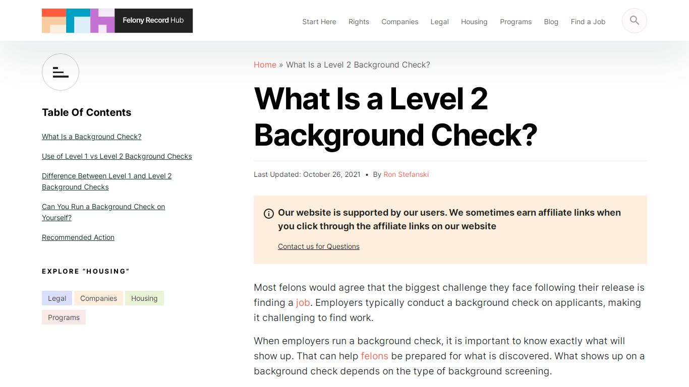 What Is a Level 2 Background Check? | Felony Record Hub
