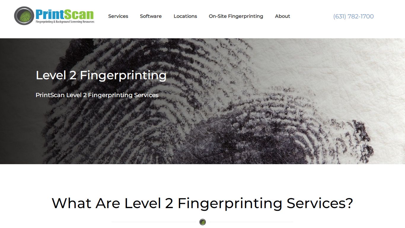 Level 2 Fingerprinting | Ink Fingerprinting Services | PrintScan
