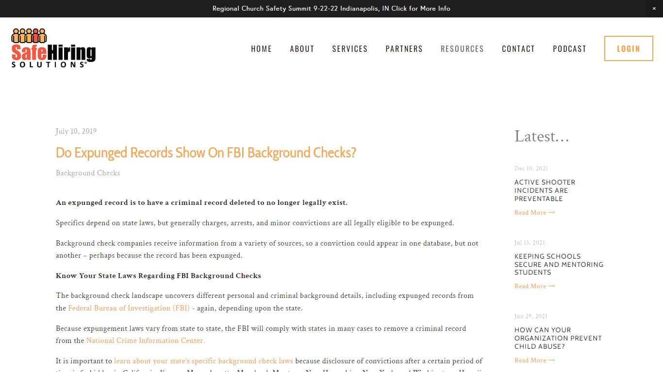 Do Expunged Records Show On FBI Background Checks? - Safe Hiring Solutions